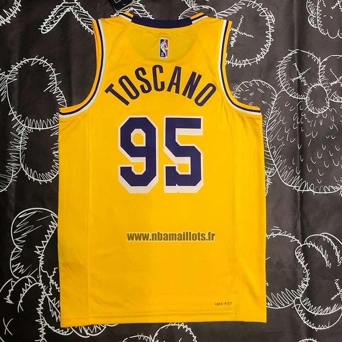 Maillot Los Angeles Lakers Juan Toscano-Anderson NO 95 75th Anniversary Icon 2021-22 Jaune